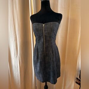 Soft denim strapless dress. Goes great with everything!